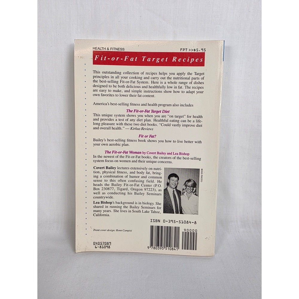 Fit or Fat Target Recipes Cookbook by Covert‎ Bailey & Lea Bishop VTG Diet 1985 - Picture 10 of 10